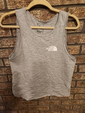 The North Face Light Gray Women's Tank Top - Logo Front Size Large